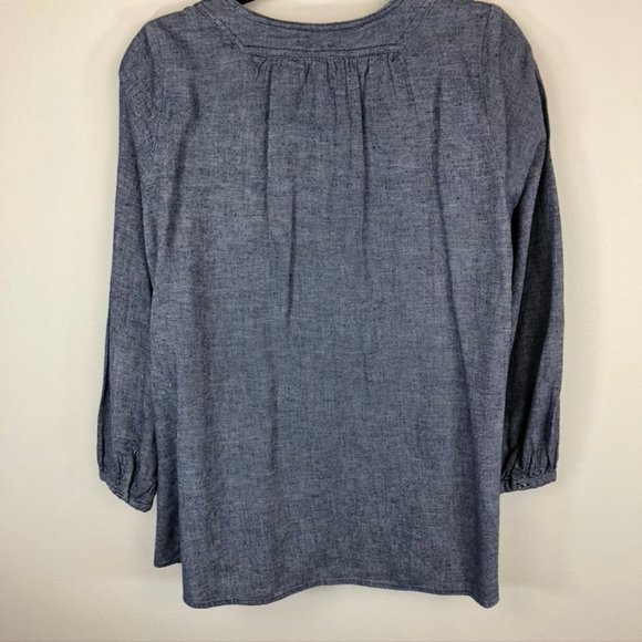 Shuca Global Work Pop-Over Cotton Blend Top - Picture 8 of 8